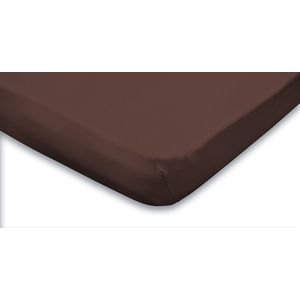 Eleganzzz Hoeslaken Topper Jersey Stretch - Bruin - Hoeslaken 120/130/140x200cm - Twijfelaar - Tweepersoons - 100% Katoen - Topper - Hoeslakens