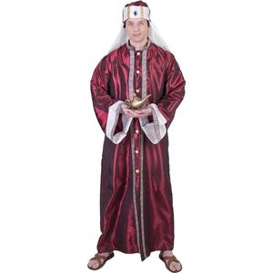 Funny Fashion - 1001 Nacht & Arabisch & Midden-Oosten Kostuum - Perzische 1001 Nachten Sjah - Man - Rood, Bruin - One Size - Kerst - Verkleedkleding