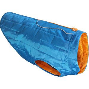 hermo Warme Jas voor Honden - Reversible, Waterafstotend & Wasbaar - Kurgo Loft Jacket - in 4 kleuren in maten XS tot XL - Maat: Blauw/Oranje, Kleur: X-Small