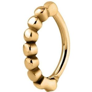 Lucardi Dames Helixpiercing Goldplated - Piercing - Cadeau - Staal - Goudkleurig