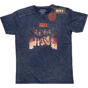 Kiss - Destroyer Heren T-shirt - S - Blauw