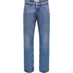 Only & Sons Heren Jeans Broeken ONSEDGE LOOSE 4939 comfort/relaxed Fit Blauw 31W / 30L Volwassenen