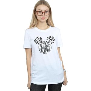 Disney Dames/Dames Mickey Mouse Animal Cotton Boyfriend T-shirt