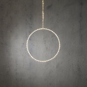 Luca Lighting Cirkel Hangend met Klassiek Witte LED Verlichting - H100 x Ø30 cm - Wit