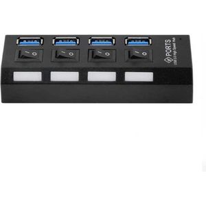 MMOBIEL High Speed 4 Ports 3.0 USB hub Multi oplaadadapter met aan/uit knop en led verlichting.