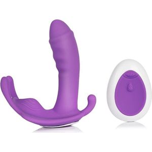 Happy Tears | Draagbare vibrator | clitoris en Gspot stimulator | Massage | Vagina | Anaal vibrator | Voor koppels | Sex | Afstand bedienbaar | Voor mannen en vrouwen | Paars