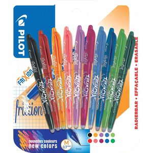 Pilot Frixion - Rollerball pennenset 0.7mm - nieuwe kleuren - per 10 verpakt