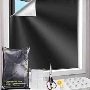 , Draagbaar Verduisteringsgordijnen met 12 Zuignappen en 20 Klittenbandsluitingen, Blackout Curtains with Suction Cups, 100% Schaduw Voor Slaapkamer, Kinderkamer, zolder, reizen3