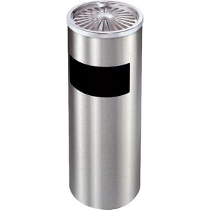 Staande Asbak met RVS Afvalbak - Asbak Voor Buiten - Vloerasbak - Buitenasbak Groot - Rookpaal - Asbakken - 25x25x61
