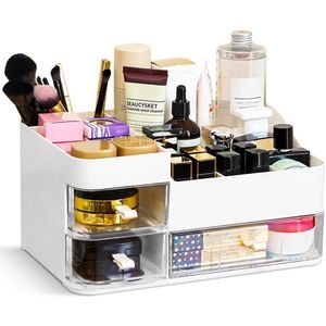 Unyqoos ® Uitgebreide Cosmetica- en Huidverzorgingsorganizer met Transparante Laden voor Diverse Ruimtes