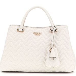 GUESS Schoudertas Handtas Centre Stage Abey Status Satchel Shell Crème