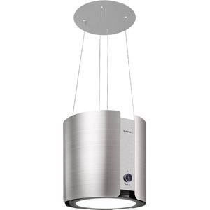 Klarstein Skyfall Smart Eilandkap - App En Touch Bediening Bediening - 45 X 42 cm (Øxb) - Vrijhangend - 3 Standen - 402 M³/H - 200 W - LED-Verlichting - Vetfilter - 2 Filters Met Actief Kool - Wifi - Touch Bediening - Roestvrij Staal - Zilver