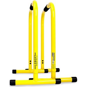 Lebert Equalizer Dip Bars Geel - Dip Station - Pull Up Bar - Push Up Bars - Calisthenics - Krachttraining voor het gehele lichaam