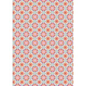 Inpakpapier Gebloemd Roze Groen Madeliefjes- Breedte 40 cm - 200m lang