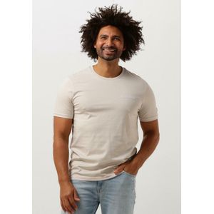 Lyle & Scott Embroidered T-shirt Polo's & T-shirts Heren - Polo shirt - Beige - Maat M