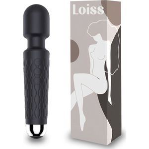 Loiss® - Zwart - Personal Massager & Magic Wand Vibrator - G Spot Vibrator & Clitoris Stimulator - Stille Vibrators voor Vrouwen – Sex Toys ook voor Koppels - Erotiek - Sinterklaas - Kerst 2023