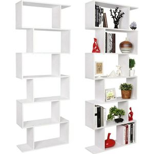 Boekenkast Industrieel – 60x24x160cm – Prachtig Exemplaar – Uitstekende Kwaliteit – Wit