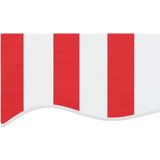 vidaXL - Vervangingsdoek - voor - luifel - gestreept - 6x3 - m - rood - en - wit