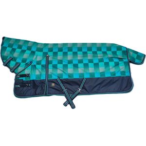 MHS Winterdeken Rebel 300 gram vaste hals 75/100 cm Green Squares