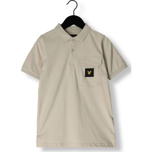 Lyle & Scott Jersey Pocket Polo Polo's & T-shirts Jongens - Polo shirt - Lichtgrijs - Maat 134/140
