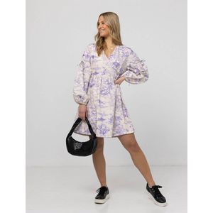 Wishfull wrap dress lavender print - NORR