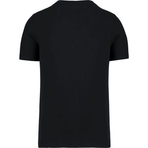 T-shirt Heren XL Kariban Kraag met knopen Korte mouw Black 80% Katoen, 20% Polyester