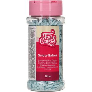 FunCakes Sprinkles Sneeuwvlokken - Blauw - 50g - Eetbare Taartdecoratie