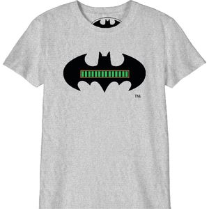 DC Comics - Full Battery Batman Kinder T-Shirt Grijs - 6 Jaar