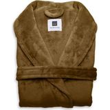 ZoHome Cara Badjas Lang - Fleece - Maat S - Cognac Brown