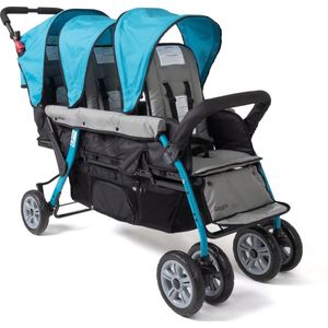 Gaggle Compass kinderwagen / buggy voor 3 kinderen in turquiose