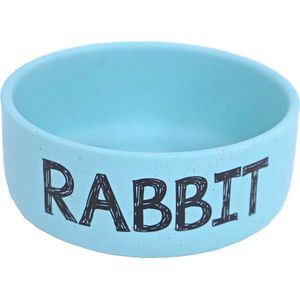 Boon konijnen eetbak steen RABBIT mat mintblauw, 12 cm.