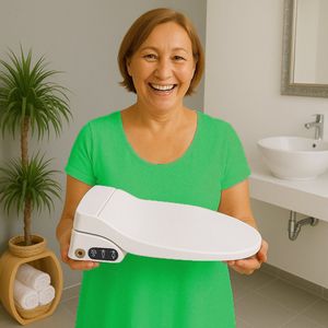 DoucheWC HCI – E553 Pro - Bidet Wc Met Afstandsbediening & Föhn - Douchewc Bril Sproeier - Japans Toilet - Extra stevig