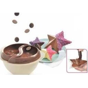 Mastrad Chocolade Tempereer Set - stervormen - met handige kwast