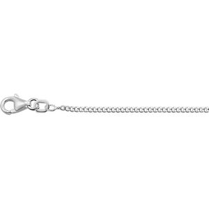 YO&NO - Ketting - Witgoud - Gourmet -  1,4 mm -  41 - 43 - 45 cm - 585 goud