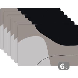 Placemat - Abstract - Design - Vormen - Placemats - Tafel - 45x30 cm - 6 stuks