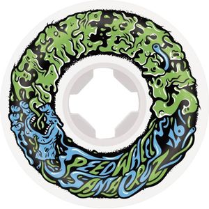 Santa Cruz 54mm Slime Balls Mini 97A skateboardwielen white green blue