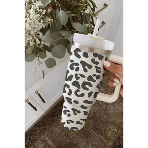 Geisoleerde beker van roestsvrij staal panter print