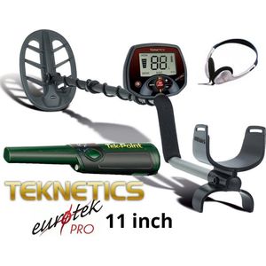 Teknetics Eurotek Pro Metaaldetector -11 inch - Zwart