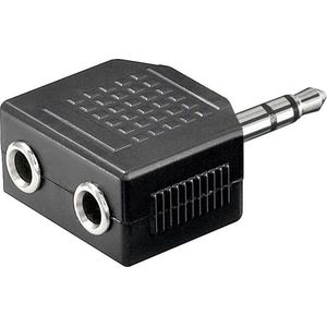 Goobay 3,5mm Jack stereo audio splitter - zwart