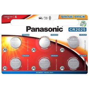 Tecxus CR2025 P 6-BL Panasonic Wegwerpbatterij Lithium