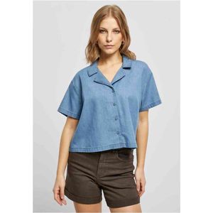 Urban Classics - Light Denim Resort Blouse - XS - Blauw