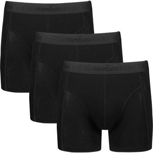 Comfortabel & Zijdezacht Bamboo Basics Rico - Bamboe Boxershorts Heren (Multipack 3 stuks) - Onderbroek - Ondergoed - Zwart - XXL