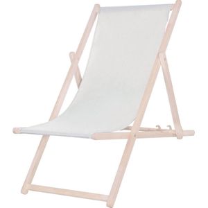 Platinet PSWBG inklapbare Strandstoel - Verstelbaar - Lichtgrijs - Beukenhout - Tot 120kg draagvermogen