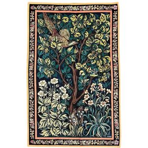 Wandkleed - luxe gobelinstof - Cock and Pheasant - De haan en de fazant - William Morris - 139 x 91 cm