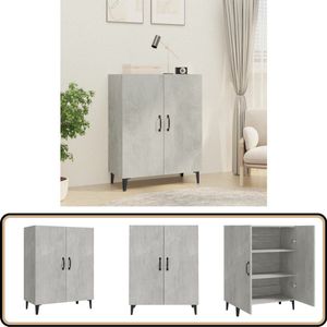 vidaXL Dressoir 70x34x90 cm bewerkt hout betongrijs