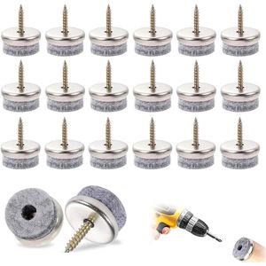 20 stuks viltdoppen schroeven 18 mm voor stoelpootbeschermers vloerbeschermers laminaat parket