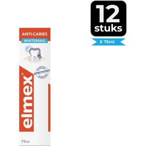 Elmex Tandpasta anti cariës whitening - 75ml - Voordeelverpakking 12 stuks