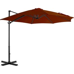vidaXL - Zweefparasol - met - aluminium - paal - 250x250 - cm - groen