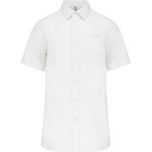 Overhemd Heren 5XL Kariban Korte mouw White 100% Katoen