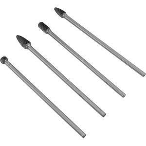 Hartmetallfräser lang 4 Stück Double Cut Burr 6 mm Schaft Metallbearbeitungswerkzeug cut rotary burr set